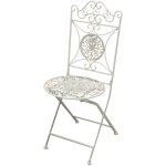 Biscottini - chaise en fer forg chaise pliante chaise de jardin et terrasse avec motifs dcoratifs chaise ...