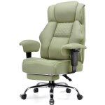 Chaise gaming ergonomique en tissu premium, large fauteuil de bureau pivotant avec repose - pieds r�glable ...
