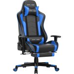 Gtplayer - chaise gaming repose - pieds haut - parleur bluetooth fauteuil gamer gris sige ergonomique ...