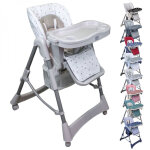Monsieur bb - chaise haute bb pliable rglable hauteur dossier tablette - ptit - celeste