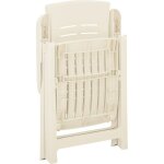 Chaises inclinables de jardin lot de 2 plastique blanc vidaxl