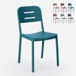 Chaise int�rieur ext�rieur bar restaurant et jardin design moderne mose - bleu