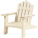 Chaise de jardin en bois creotime 9 x 7, 5 x 9 cm contreplaqu� - blanc
