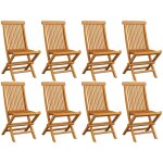 Chaises de jardin pliables 8 pcs bois de teck massif Chaises de jardin pliables 8 pcs bois de teck massif