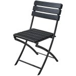 Fraschetti - chaise de jardin pliante en acier avec finition en bois de bois m�tallique
