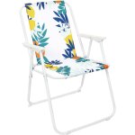 The home deco factory - chaise de jardin pliante en acier et tissu rio