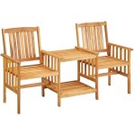 Vidaxl - chaises de jardin avec table  th 159x61x92 cm bois d'acacia