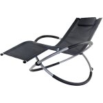 Chaise longue de jardin chaise longue à bascule balançoire pool pliable transat anthracite kingpower Chaise longue de jardin chaise longue à bascule balançoire pool pliable transat anthracite kingpower