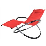 Kingpower - chaise longue de jardin chaise longue à bascule balançoire pool pliable transat rouge Kingpower - chaise longue de jardin chaise longue à bascule balançoire pool pliable transat rouge