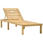 Vidaxl ? chaise longue en bois de pin impr�gn� ? dossier et repose - pied r�glables ? dimensions 200 ...