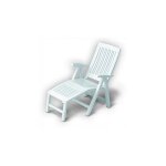 I giardini del re - chaise longue lucrezia relax avec repose - pieds en plastique blanc 60x103x105 cm ...