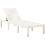 Vidaxl - chaise longue plastique blanc
