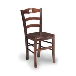 Chaise loris en bois massif noyer 39x36x87