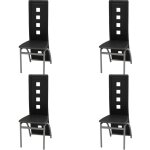 Vidaxl - chaises à manger lot de 4 noir similicuir Vidaxl - chaises à manger lot de 4 noir similicuir