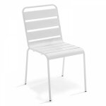 Chaise en métal blanche - palavas Chaise en métal blanche - palavas