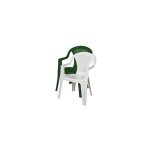 Blinky - chaise scilla en r�sine plastique dure blanche, empilable avec accoudoirs