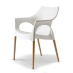 Scab design - chaise avec pieds bois naturel - natura ola - vendu  l'unit - dco