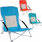 Chaise de plage pliante en mtal 60x55x64cm couleurs assorties