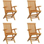 Vidaxl - chaises pliables de jardin 4 pcs bois de teck solide Vidaxl - chaises pliables de jardin 4 pcs bois de teck solide