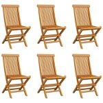 Vidaxl - chaises pliables de jardin 6 pcs bois de teck solide