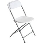Chaise pliante blanche 49x44. 5x80. 5cm 7house