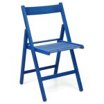 Okaffarefatto - chaise pliante gain de place en bois de hêtre bleu bar maison pub mer jardin Okaffarefatto - chaise pliante gain de place en bois de hêtre bleu bar maison pub mer jardin