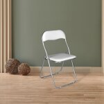 Dmora - chaise pliante, couleur blanche, dimensions 43 x 47 x 78 cm, avec emballage renforc�