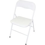 Milani home - chaise pliante de l'int�rieur ou d'acier ext�rieur avec si�ge et dos dans ppcp rembourr� ...