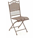 Chaise de jardin kiran en fer forg� marron antique
