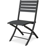 Chaise pliante marius alu - gris anthracite Chaise pliante marius alu - gris anthracite