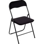 Chaise pliante velours noire five