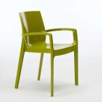 Chaise polypropyl�ne empilable avec accoudoirs salle � manger cream grand soleil - anis vert