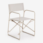 Chaise de r�alisateur pliante en acier melida sklum tapioca beige