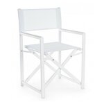 Chaise de ralisateur taylor blanche bizzotto jardin pliante maison