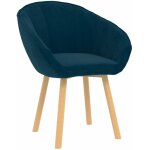 Chaise de salle � manger bleu 62 x 58 x 76 cm velours vidaxl