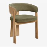 Chaise de salle � manger en bois de ch�ne et tapiss�e olea sklum