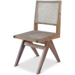 Privatefloor - chaise de salle  manger en bois - design boho bali - breya naturel