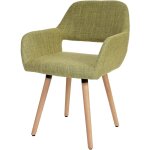 Chaise de salle à manger bureau visiteur sans roulette design rétro en tissu vert clair pied en métal ... Chaise de salle à manger bureau visiteur sans roulette design rétro en tissu vert clair pied en métal ...