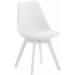 Clp - chaise de salle à manger / cuisine linares blanc / blanc plastique Clp - chaise de salle à manger / cuisine linares blanc / blanc plastique