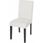 Décoshop26 - chaise de salle à manger cuisine en synthétique blanc mat pieds en bois foncé design moderne ... Décoshop26 - chaise de salle à manger cuisine en synthétique blanc mat pieds en bois foncé design moderne ...
