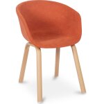 Chaise de salle à manger design avec accoudoirs orange Chaise de salle à manger design avec accoudoirs orange