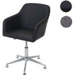 Chaise de salle à manger hwc - a74, fauteuil pivotant, réglable en hauteur - tissu, gris Chaise de salle à manger hwc - a74, fauteuil pivotant, réglable en hauteur - tissu, gris