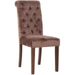 Clp - chaise élégante avec dossier haut avec boutons de velours différentes couleurs colore : marron Clp - chaise élégante avec dossier haut avec boutons de velours différentes couleurs colore : marron