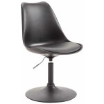 Chaise de salle � manger maverick avec pied trompette noir noir