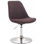 Clp - chaise de salle � manger maverick tissu avec pied trompette marron chrome