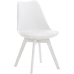 Clp - chaise de salle � manger / cuisine linares blanc / blanc plastique