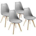 Dewinner - chaises de salle à manger scandinave chaise de bureau rétro, assise rembourrée en hêtre massif ... Dewinner - chaises de salle à manger scandinave chaise de bureau rétro, assise rembourrée en hêtre massif ...