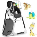 Chaise de salle a manger avec table nukido belo noir noeud jouet