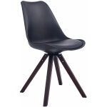 Chaise de salle � manger troyes pivotante pi�tement en forme carr�e noir noyer
