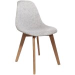 Chaise scandi en grosse maille flora
